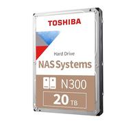 Toshiba Disco rigido interno N300 20TB NAS da 3,5", CMR SATA 6 GB/s, 7200 giri/min, 512 MB di cache - HDWG62AXZSTA