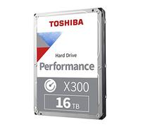 Toshiba Disco rigido interno X300 da 16 TB Performance & Gaming da 3,5", CMR SATA 6 GB/s, 7200 giri/min, 512 MB di cache - HDWR51GXZSTA