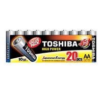 Toshiba High Power Pack da 20 batterie alcaline AA LR06 da 1,5 V