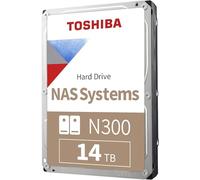 Toshiba N300 - Disco rigido interno da 3,5" NAS da 14 TB, CMR SATA, 6 Gb/s, 7200 giri/min, 512 MB di cache - HDWG51EXZSTA