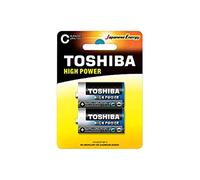 Toshiba Batterie alcaline LR14 Mezza Torcia C 1,5 V Alta potenza e lunga durata - Confezione da 2