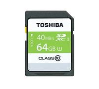 Toshiba Scheda di Memoria SDXC 64 GB, 40 Mb/s, Cl 10, UHS-I, Nero/Bianco/Verde