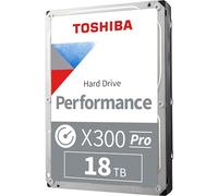 Toshiba X300 PRO - Hard disk interno da 3,5 pollici ad alte prestazioni da 18 TB per professionisti creativi, velocità di carico di lavoro fino a 300 TB/anno CMR SATA 6 GB/s, 7200 giri/min, cache 512