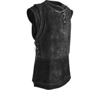 TOSHIKII Gilet da Uomo Medievale Senza Maniche con Lacci Gilet da Uomo Steampunk Rinascimentale Gilet Vichingo Vittoriano