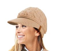 TOSKATOK Berretto Invernale da Donna con Visiera in Maglia a trecce Warm R80 Teddy Foderato in Pile