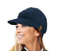 TOSKATOK Berretto Invernale da Donna con Visiera in Maglia a trecce Warm R80 Teddy Foderato in Pile