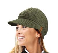 TOSKATOK Berretto Invernale da Donna con Visiera in Maglia a trecce Warm R80 Teddy Foderato in Pile