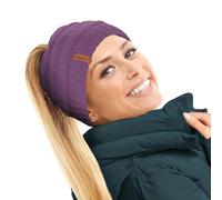 TOSKATOK Cappello Termico da Donna Foderato in Pile a Coda di Cavallo, Viola, Taglia Unica…