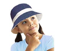TOSKATOK UPF 50+ Cappello da Sole a Secchiello Reversibile in Cotone a Pois da Ragazza