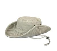 TOSKATOK® UPF 50+ Unisex Safari Outback Cappello Bush in Cotone Stile Australiano con Tesa Larga, sottogola Staccabile, Bottoni a Pressione Laterali e Prese d'Aria