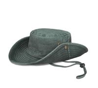 TOSKATOK® UPF 50+ Unisex Safari Outback Cappello Bush in Cotone Stile Australiano con Tesa Larga, sottogola Staccabile, Bottoni a Pressione Laterali e Prese d'Aria