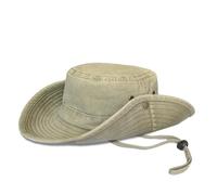 TOSKATOK® UPF 50+ Unisex Safari Outback Cappello Bush in Cotone Stile Australiano con Tesa Larga, sottogola Staccabile, Bottoni a Pressione Laterali e Prese d'Aria