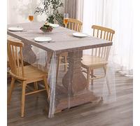Tosleo Tovaglia in tulle bianco perlato, decorazione per San Valentino, tovaglia in pizzo, velo da sposa, tovaglia in chiffon, per Natale, matrimonio, festa di compleanno, arco (140 x 140 cm)
