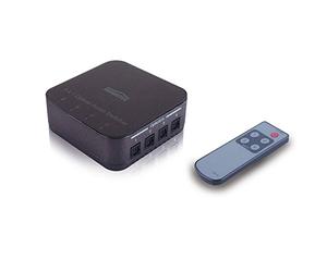 Toslink Audio Switch - Marmitek Connect TS41 - Audio Soft Optical - 2 In / 1 Out - S / PDIF - Frequenza Campionamento 192 kHz - ttelecomando - Dolby Digital - DTS - Switch cavi in fibra ottica