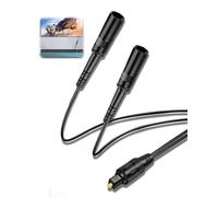 Toslink Digital Optical Splitter Adattatore Cavo 1 in 2 Out, SPDIF Cavo audio 1 Connettore Ingresso 2 Femmina Digital Fiber Optic Audio SPDIF Splitter Cavo audio per TV, lettore DVD, amplificatore