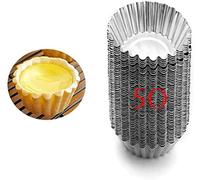 50 Pezzi Stampo Crostata Uova, Stampo Crostata Uova, Cupcake Stampo Crostata Uova, Riutilizzabili Stampo Crostata, per Cupcake, Muffin, Pane, Tortine