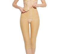 TOSOFT Donne Post-partum Shapewear Gamba Mutandine Chirurgia Di Liposuzione Delle Cosce Compressione Doppia A Vita Alta Pantaloni Modellanti Per La Pancia (Color : Beige, Size : S/Small)