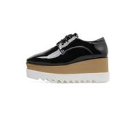 TOSOFT Scarpe Oxford In Pelle Verniciata 2025 For Donna Con Punta Quadrata Zeppe E Plateau Scarpe Da Ginnastica Eleganti For L'autunno E Il Passeggio(Black,39 EU)