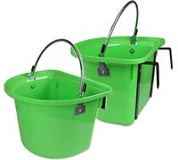 Tosoni Selleria Tecno, Mangiatoia Portatile con Manico Tecno-006 - Rosso, Mangiatoia per l’Equitazione, Solida e Robusta, Ottima per l’Alimentazione del Vostro Cavallo, Pratica ed Igienica