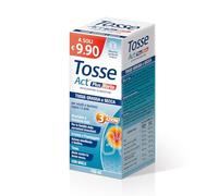 TOSSE ACT PLUS FORTE 150ML, Integratore Alimentare Liquido per Tosse Grassa e Secca, a base di Marrubio, Balsamo tolù, Erisimo, Malva, Piantaggine, Timo e Miele - Confezione da 150 ml