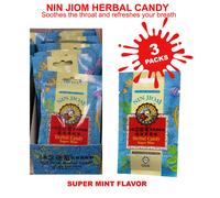 Tosse influenza mal di gola caramelle alle erbe Nin Jiom 20 g sapore super me...