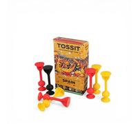 TOSSIT Gioco di Lancio Divertente con Ventosa, Interni Esterni, Si Attacca a Muri/Finestre, Alternativa Freccette, Bocce, Pétanque, Famiglia, Amici, Starter Pack, World Football Edition, Spain