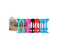 TOSSIT Gioco di Lancio Divertente con Ventosa, Interni Esterni, Si Attacca a Muri, Finestre, Pavimenti, Alternativa Freccette, Bocce, Pétanque, Famiglia, Amici, Family Pack, Rosso Ciano Rosa Azzurro