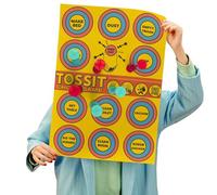 TOSSIT Poster 2 in 1: gioco di lavoro e cornhole, per freccette a ventosa, rimovibile e riutilizzabile fino a 200 volte, leggero, facile da installare, divertente per familiari e amici