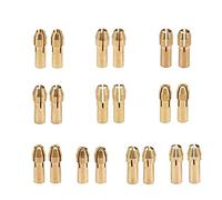 TOSSPER 20 Pz Brass Collet Bit Set Rotary Tool Drill Stink Shank Chucks Collet Bit 0.5-3.2mm