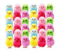 TOSSPER 36pcs Colorate Mini Fluffy Chicks per Cake Decorazioni Modelli Display attività di Pasqua (Colore Casuale)