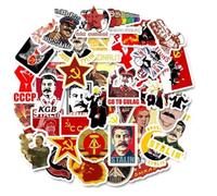 TOSSPER 50 PCS Misto Unione Sovietica Stalin Urssr Adesivi CCCP per Skateboard Bagagli per Laptop Chitarra Divertente Graffiti Adesivo