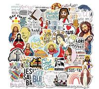 TOSSPER 50pcs Gesù Cristiani Religione Proverbi Adesivi Vinyls Graffiti Decalcomanie per Il Computer Portatile Skateboard Deposito