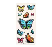 TOSSPER Autoadesivo del Tatuaggio Temporaneo della Farfalla Body Art Area Impermeabile Fake Tatoo Borsa per Partito per Le Donne