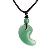 TOSSPER Crystal Jade Pendant Lovers Magatama Ciondolo Ornamento Tai Yin E Yang Fish Fixle Crescent Spike Ciondolo Ciondolo