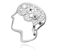 TOSSPER Lega Spilla Meccanica di Figura del Cervello Pin Collare Steampunk Gear Cerebrali Spille Abbigliamento Accessorio dei Monili per Rivestimento del Cappotto Decor