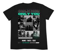 tostadora T-Shirt Personalizzata Boyfriend Girlfriend - T-shirt Personalizzata Foto Collage Testo - Maglietta Personalizzata Coppia Only You - Regalo Personalizzato San Valentino, Solo tu 2, L