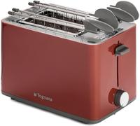 Tostapane 2 Fette con Espulsione Iridea Rosso 850 Watt Tognana