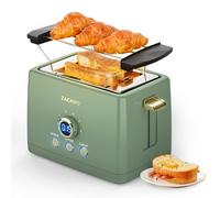 Tostapane 2 fette, ZachVO tostapane con inserto per panini, 6 livelli di doratura, cassetto raccoglibriciole rimovibile da 850 W, schermo a LED, High Lift, riscaldamento, scongelamento, funzione di