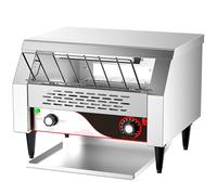 Tostapane a nastro commerciale acciaio inossidabile per pane e panini | 3 Modalità di Riscaldamento, 7 Livelli di Doratura, Ideale per Ristoranti, Panetterie, Buffet(C)