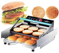 Tostapane a nastro commerciale da 220 V con controllo della temperatura per panini da hamburger, ristoranti e hamburgerie. (S)