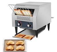 Tostapane a nastro professionale per impieghi gravosi da 2800 W, da banco, in acciaio inox, ideale per ristoranti e panifici, 220 V.