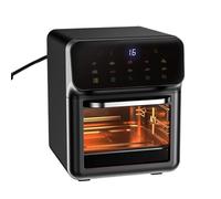 Tostapane Airfryer | Forno Rotante Aria Friggere Da Banco | Desidratore 2 Livelli 15L Familiare Con Finestra Di Visualizzazione Per Arrostire Cuocere Bistecca Pollo Pizza