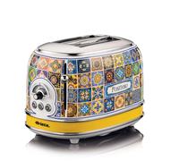Ariete 155 Tostapane Positano, 810W, 2 fette, 6 livelli di doratura, Vassoio raccogli briciole, Funzione defrost, Espulsione automatica
