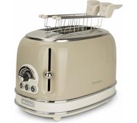 Ariete 155 Tostapane Vintage 2 fette di pane - con pinze - 6 livelli di tostatura - 810 Watt- Acciaio Inox - Linea Vintage - Beige
