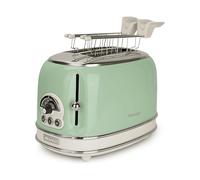 Ariete 155 Tostapane Vintage 2 fette di pane - con pinze - 6 livelli di tostatura - 810 Watt- Acciaio Inox - Linea Vintage - Verde