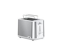 Tostapane Braun PurShine HT1510 WH - Tostapane a doppio slot, 8 funzioni di tostatura, riscaldamento e scongelamento, vassoio raccogli briciole estensibile, 900 Watt, bianco