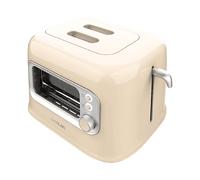 Tostapane CECOTEC Cecotec Vertikale Toaster RetroVision Beige, Potenza 700 W, Numero di fessure per tostare 2, Livelli di tostatura Controllo di doratura della crosta variabile , Bianco