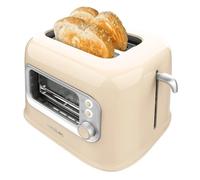 Tostapane Cecotec RetroVision Beige con sportello in vetro e design retrò 700W