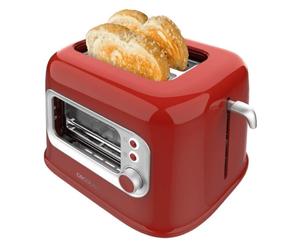 Tostapane Cecotec RetroVision Red 700W 2 Fette Finestrella Retro Acciaio Rosso