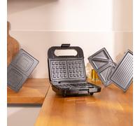 CECOTEC ROCK NtoAST 4 in 1 Sandwichera 1000W - Capacità per 2 sandwich - 4 piastre intercambiabili con rivestimento in pietra